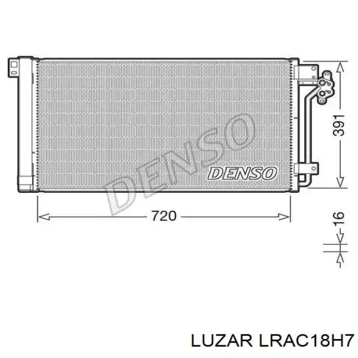 Радиатор охлаждения кондиционера Luzar LRAC18H7