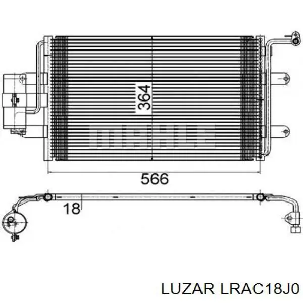 Радиатор охлаждения кондиционера Luzar LRAC18J0