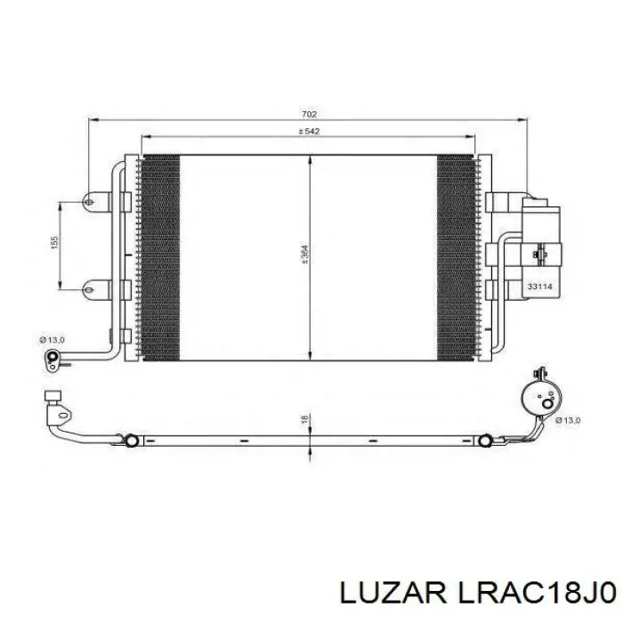 LRAC18J0 Luzar radiador de aparelho de ar condicionado