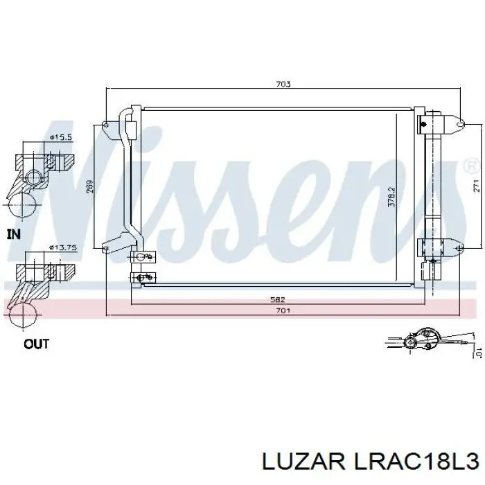 Condensador aire acondicionado LRAC18L3 Luzar