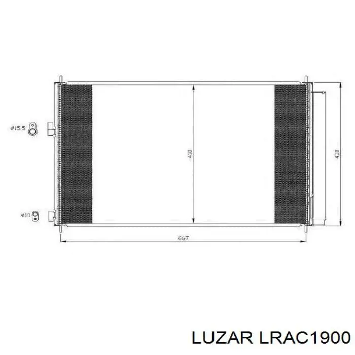 LRAC1900 Luzar радиатор кондиционера