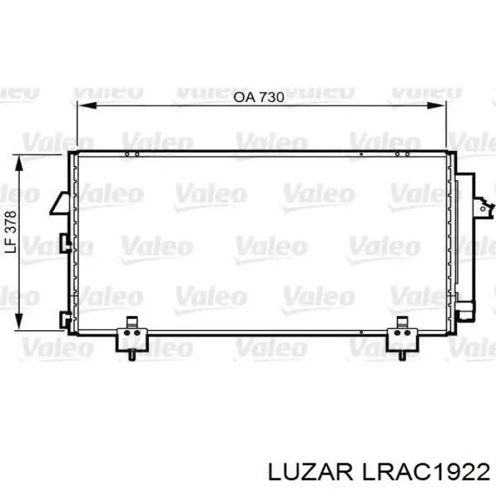 Радиатор кондиционера LRAC1922 Luzar