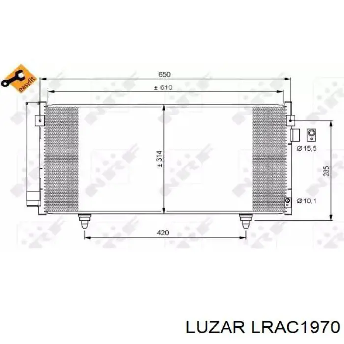 Купить LRAC1970 Luzar Радиатор системы охлаждения кондиционера