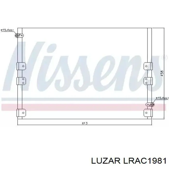 Радиатор кондиционера LRAC1981 Luzar