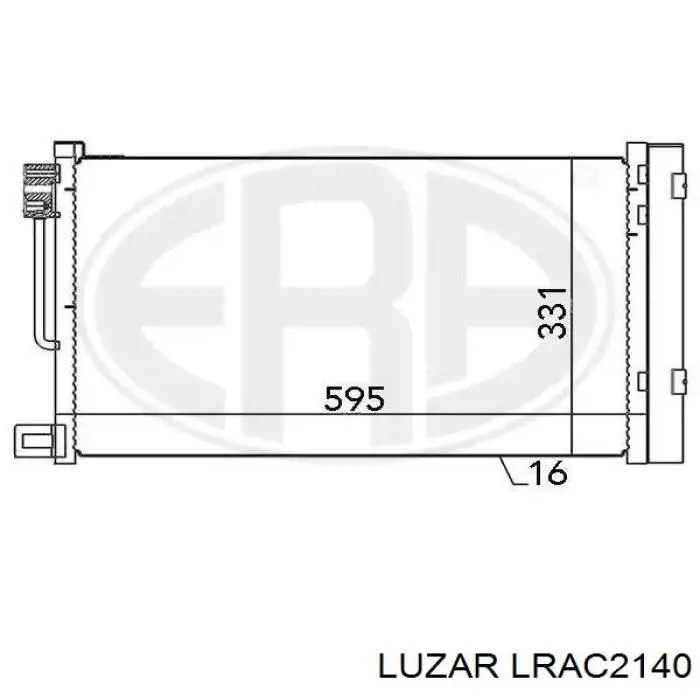 Радиатор кондиционера LRAC2140 Luzar