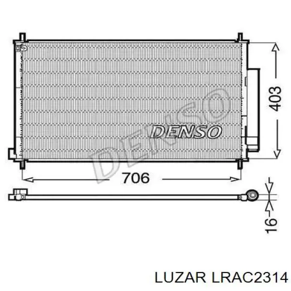 Радиатор кондиционера LRAC2314 Luzar