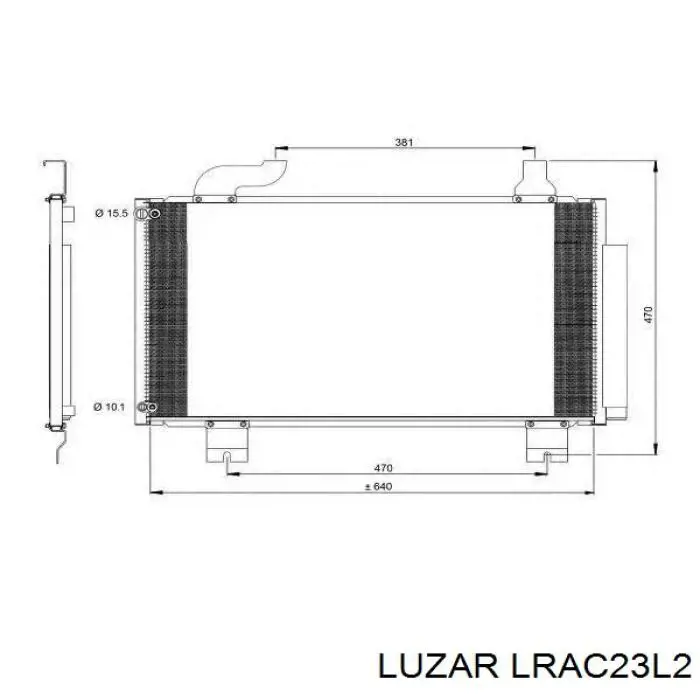 Радиатор кондиционера LRAC23L2 Luzar