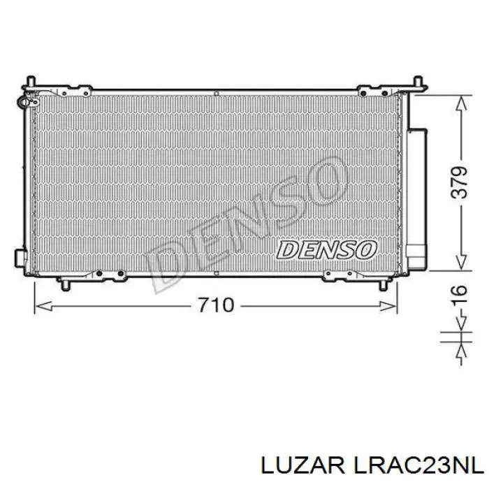Радиатор охлаждения кондиционера Luzar LRAC23NL