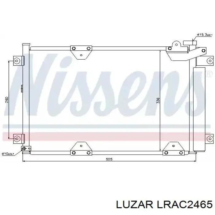 Радиатор кондиционера LRAC2465 Luzar