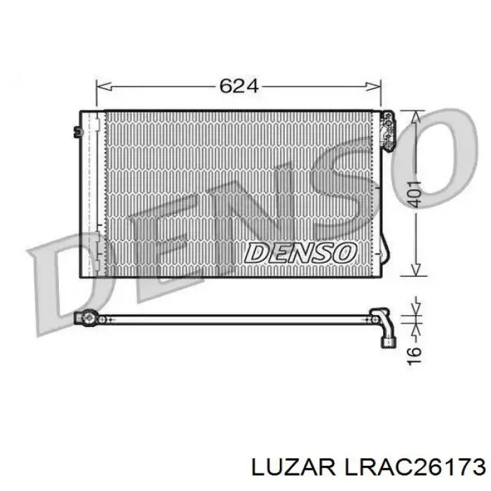 Купить LRAC26173 Luzar Радиатор системы охлаждения кондиционера
