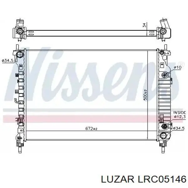 Радиатор LRC05146 Luzar