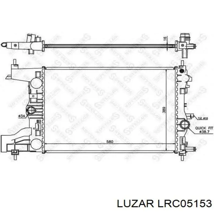 LRC05153 Luzar Радиатор основной
