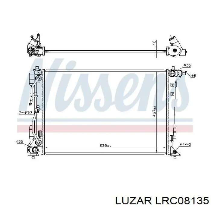 Купить LRC08135 Luzar Радиатор водяной