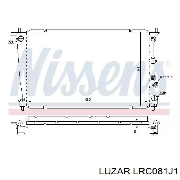 Радиатор охлаждения двигателя Luzar LRC081J1 цена, от 55.60 USD