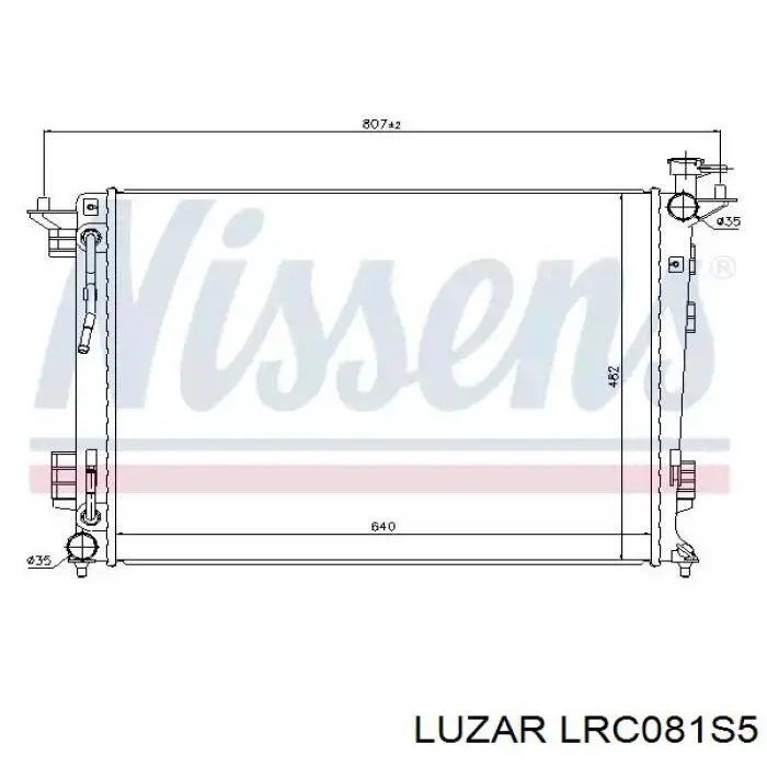 LRC081S5 Luzar Радиатор основной