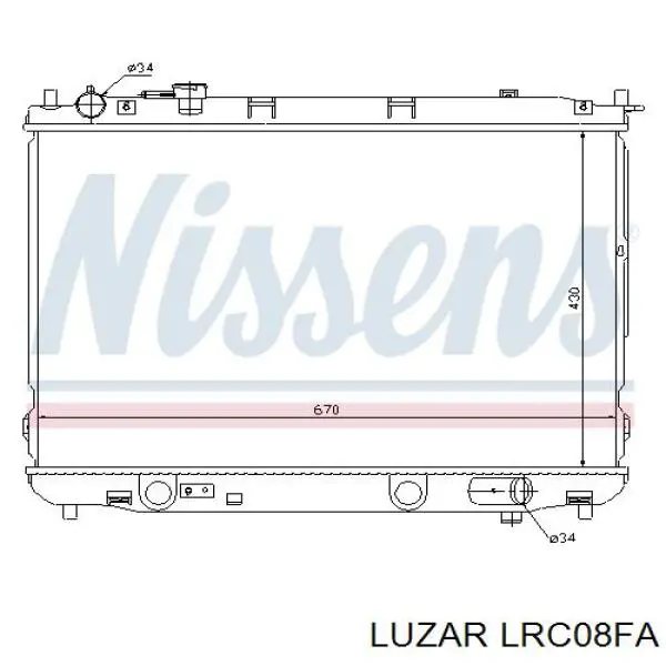 Купить LRC08FA Luzar Радиатор водяной