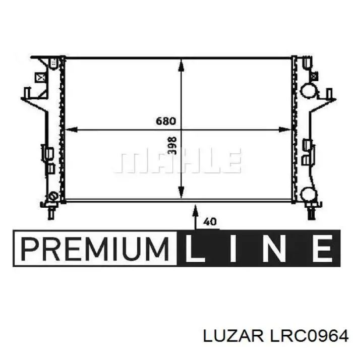 Радиатор охлаждения двигателя Luzar LRC0964 цена, от 54.19 USD