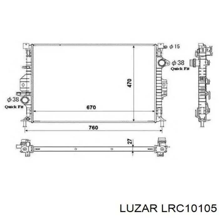 LRC10105 Luzar Радиатор основной
