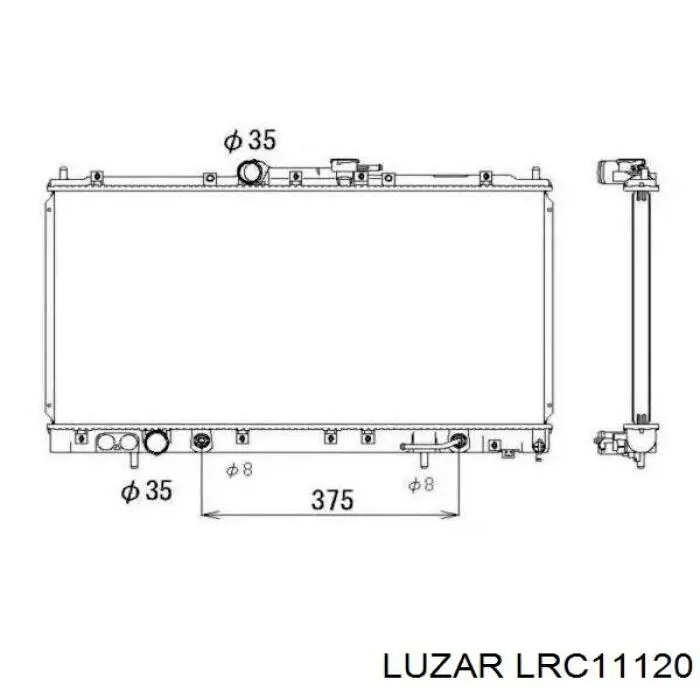 Радиатор LRC11120 Luzar