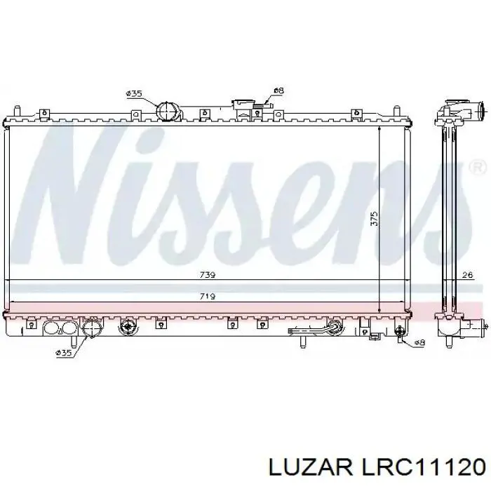 Радиатор LRC11120 Luzar