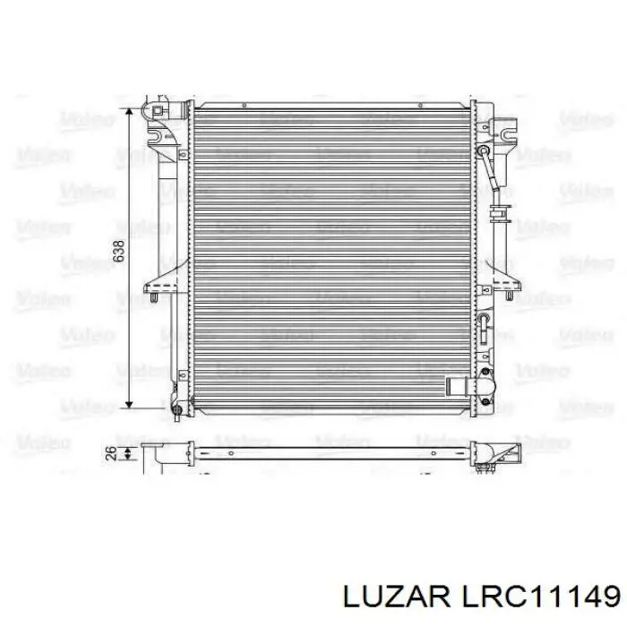 LRC11149 Luzar Радиатор основной