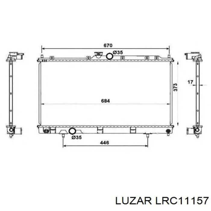 Радиатор LRC11157 Luzar