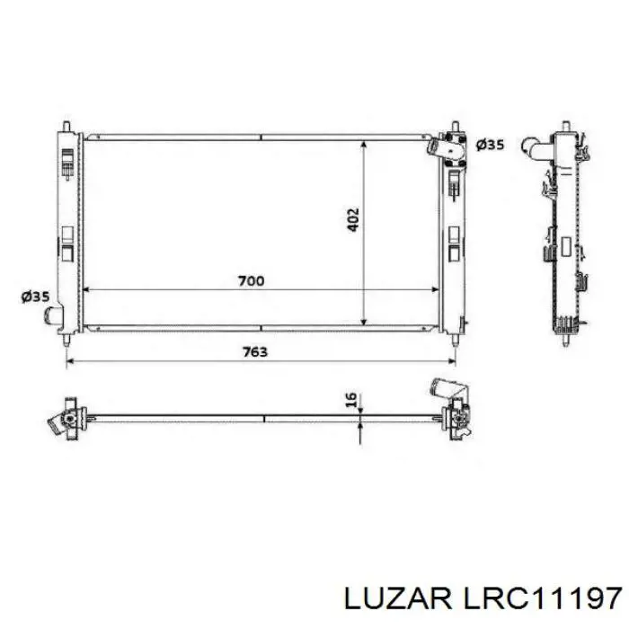 LRC11197 Luzar радиатор