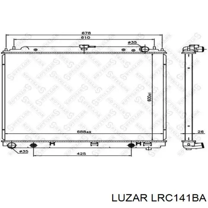 Радиатор охлаждения двигателя Luzar LRC141BA цена, от 133.06 USD