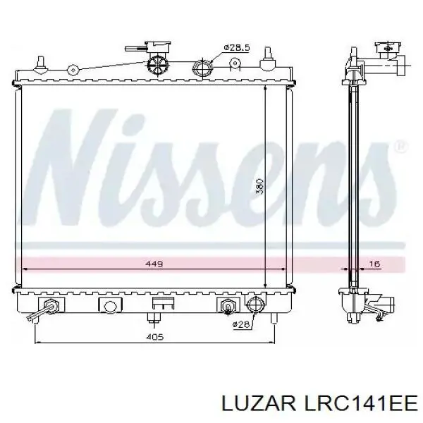 LRC141EE Luzar Радиатор основной