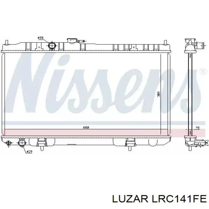 Купить LRC141FE Luzar Радиатор водяной