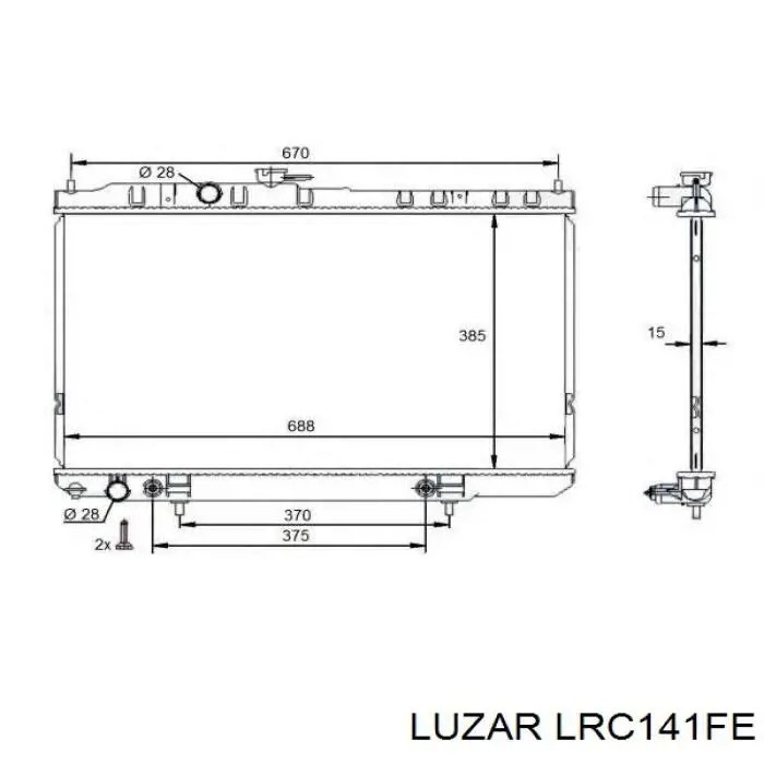 LRC141FE Luzar Радиатор основной