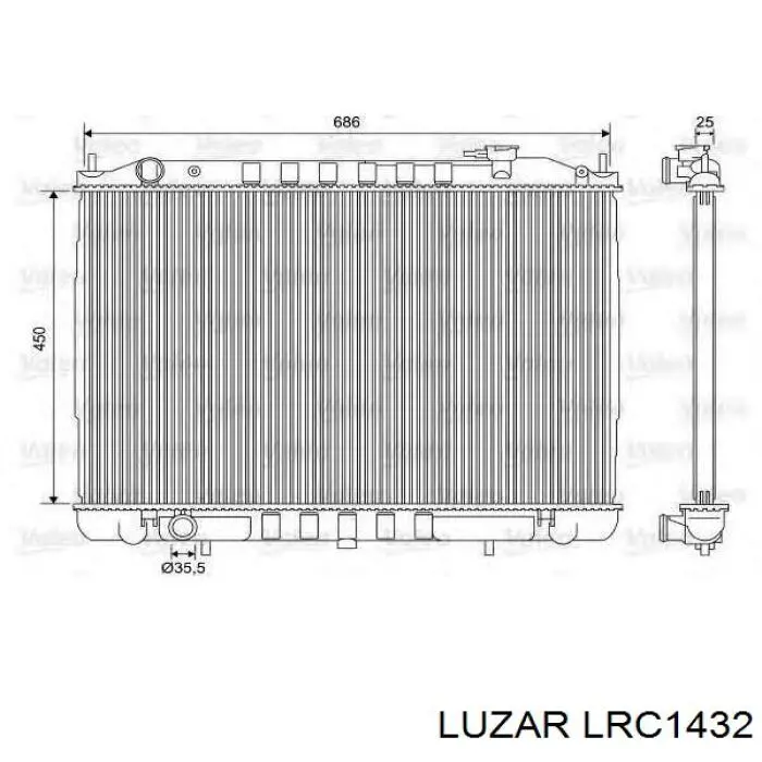 LRC1432 Luzar Радиатор основной