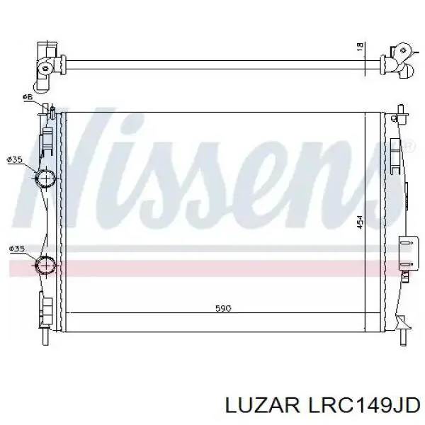 Радиатор охлаждения двигателя Luzar LRC149JD цена, от 77.54 USD