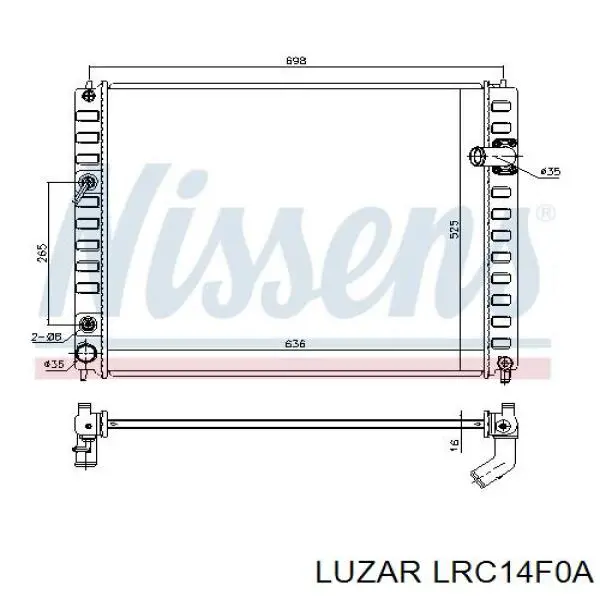 Радиатор LRC14F0A Luzar