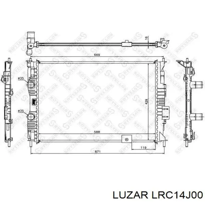 Радиатор охлаждения двигателя Luzar LRC14J00 цена, от 94.58 USD