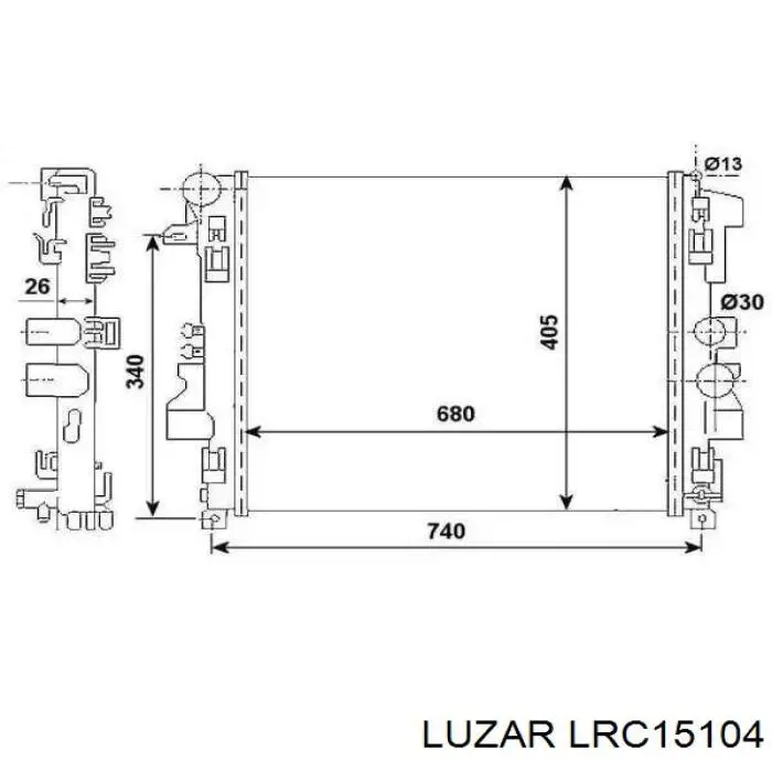 LRC15104 Luzar Радиатор основной