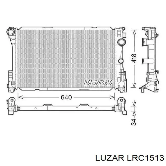 LRC1513 Luzar Радиатор основной