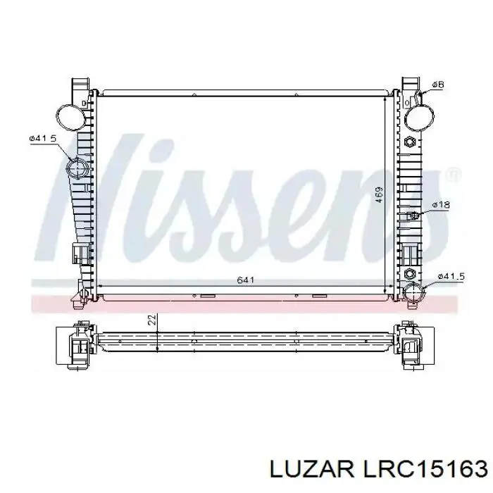 Купить LRC15163 Luzar Радиатор водяной