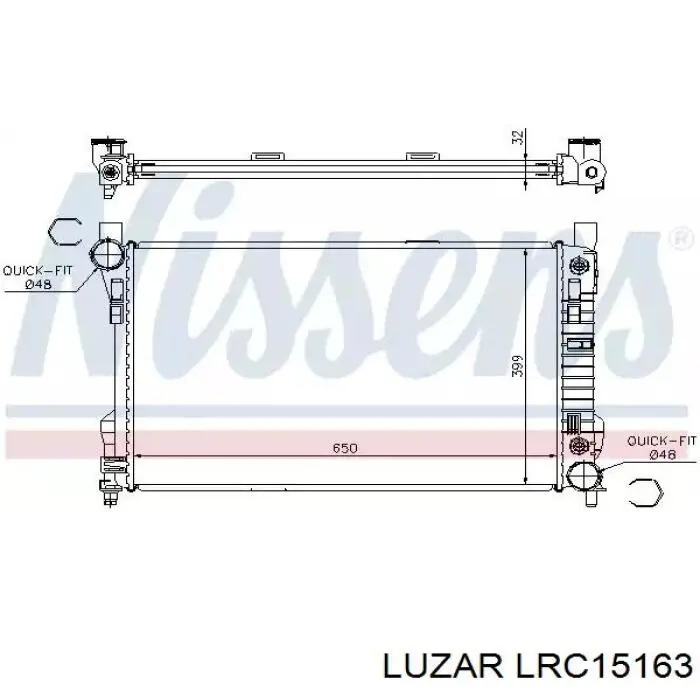 Радиатор LRC15163 Luzar