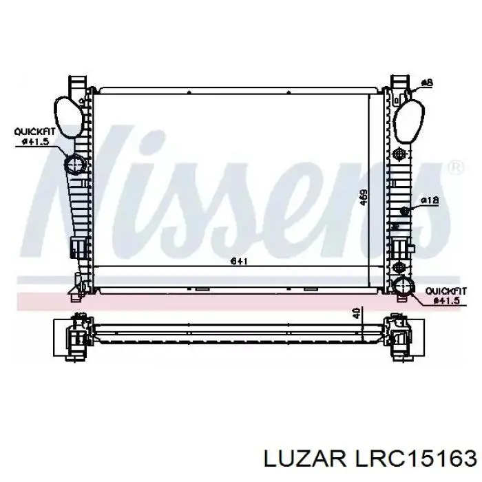 LRC15163 Luzar Радиатор основной