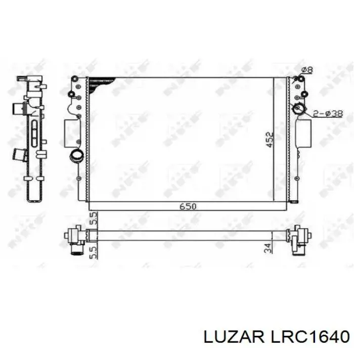 Купить LRC1640 Luzar Радиатор водяной