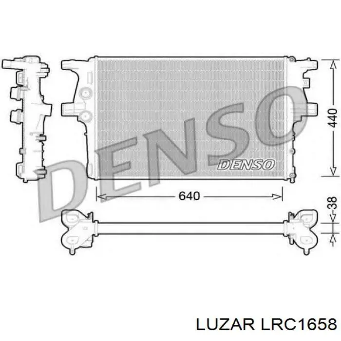 LRC1658 Luzar Радиатор основной