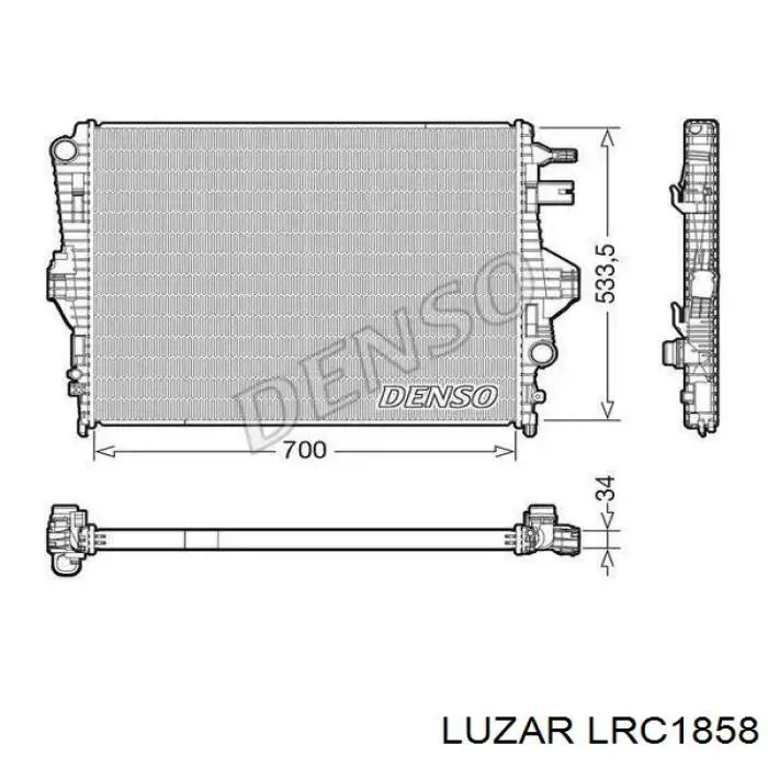 Купить LRC1858 Luzar Радиатор водяной