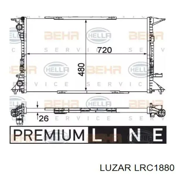 Радиатор охлаждения двигателя Luzar LRC1880 цена, от 96.01 USD