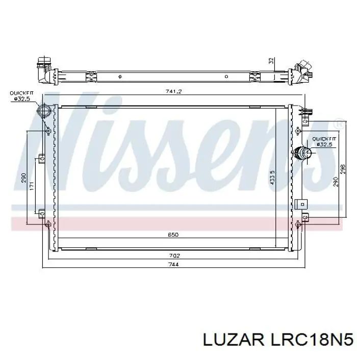 LRC18N5 Luzar Радиатор основной