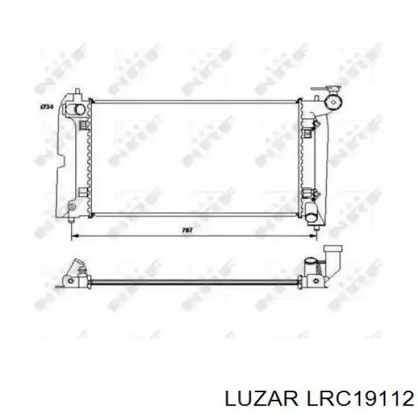 Купить LRC19112 Luzar Радиатор водяной