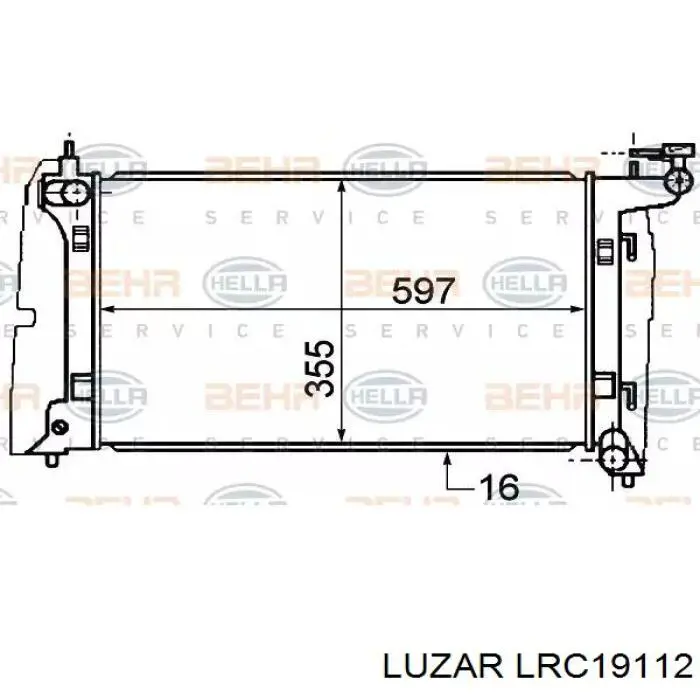 LRC19112 Luzar Радиатор основной