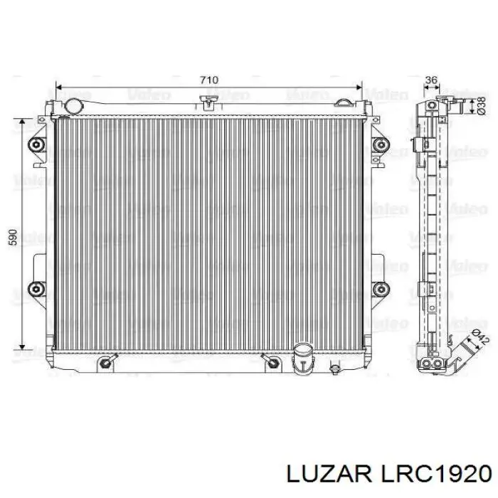 Радиатор охлаждения двигателя Luzar LRC1920 цена, от 237.32 USD