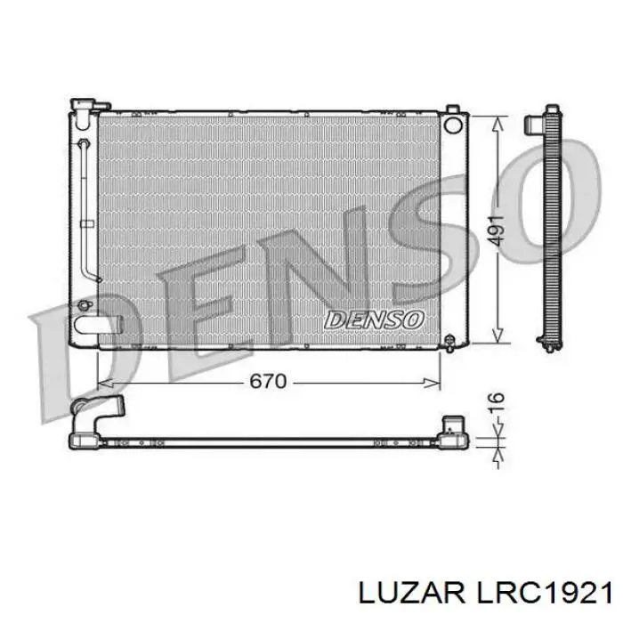 Radiador de esfriamento de motor LRC1921 Luzar