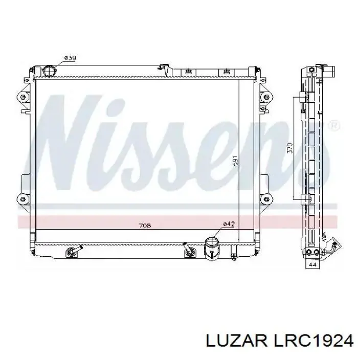 Радиатор охлаждения двигателя Luzar LRC1924 цена, от 166.70 USD
